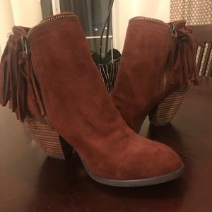 Not Rated burgundy booties